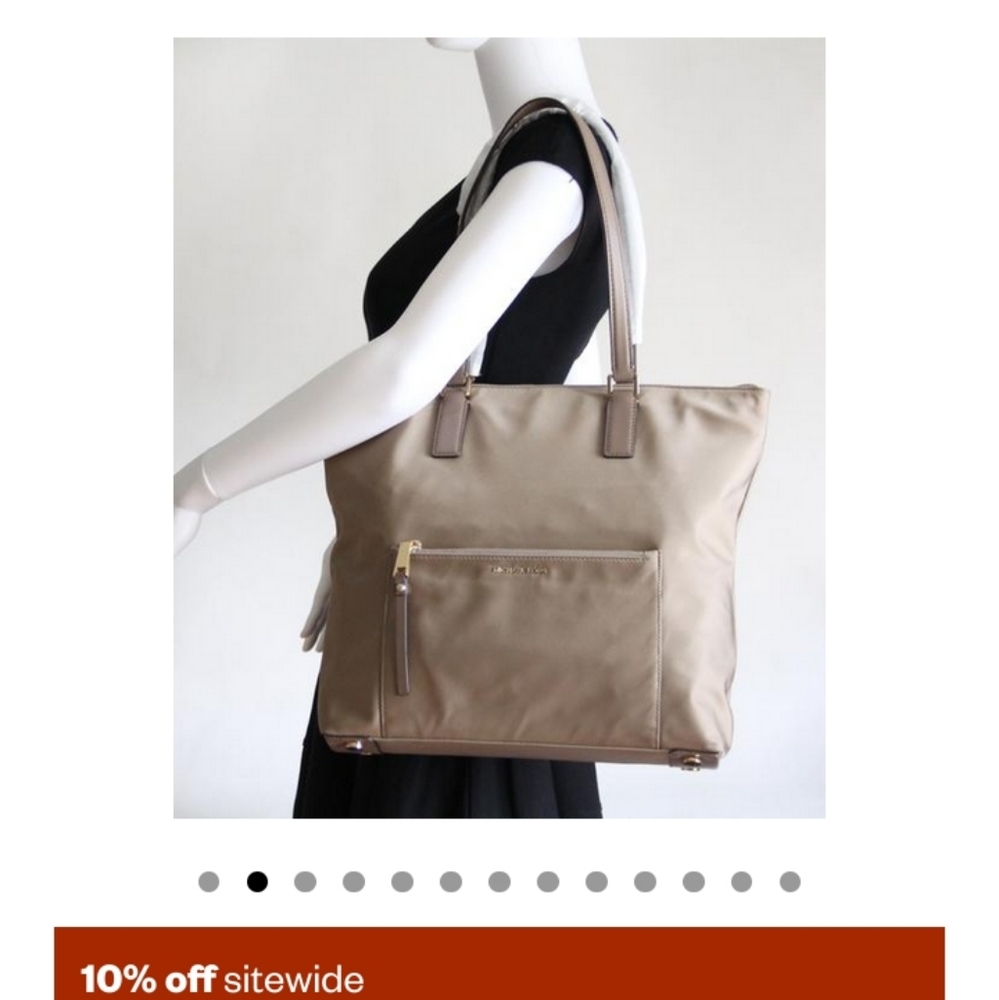 Michael Kors Tan Polyester Tote